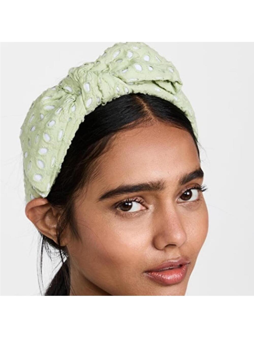 LELE SADOUGHI Sage Eyelet Holly Bow Headband - Picture 8 of 8
